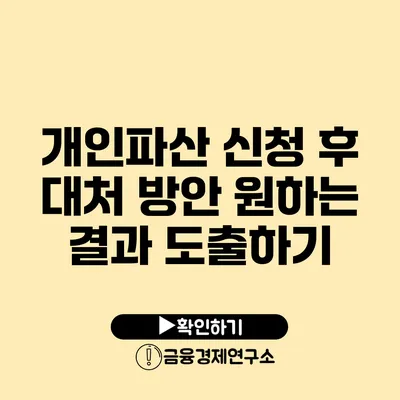 개인파산 신청 후 대처 방안 원하는 결과 도출하기