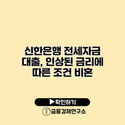 신한은행 전세자금 대출, 인상된 금리에 따른 조건 비혼