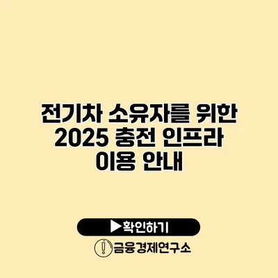 전기차 소유자를 위한 2025 충전 인프라 이용 안내