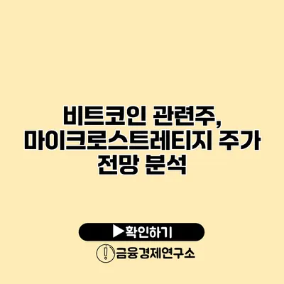 비트코인 관련주, 마이크로스트레티지 주가 전망 분석
